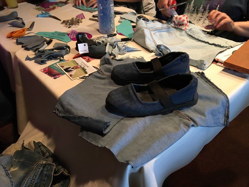 Denim shoes for Ugandans